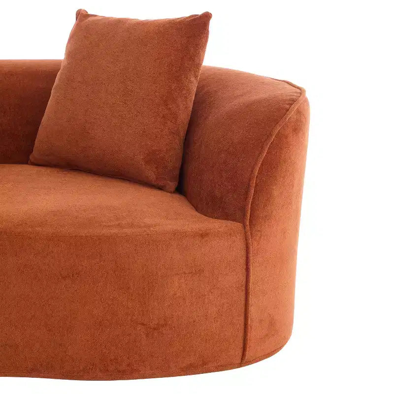 Christopher Knight Home Hailey 126 Modern Boucle Upholstered 5 Seater Curved Sectional Sofa with Pillows
