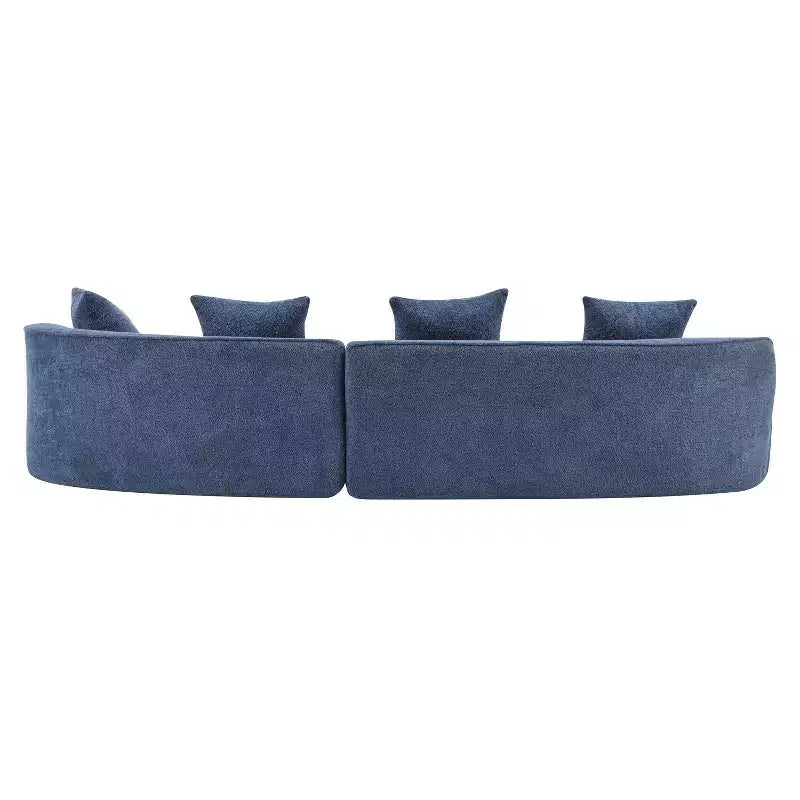 Christopher Knight Home Hailey 126 Modern Boucle Upholstered 5 Seater Curved Sectional Sofa with Pillows