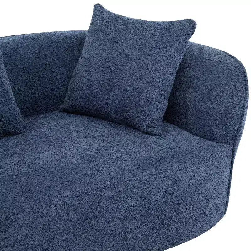 Christopher Knight Home Hailey 126 Modern Boucle Upholstered 5 Seater Curved Sectional Sofa with Pillows