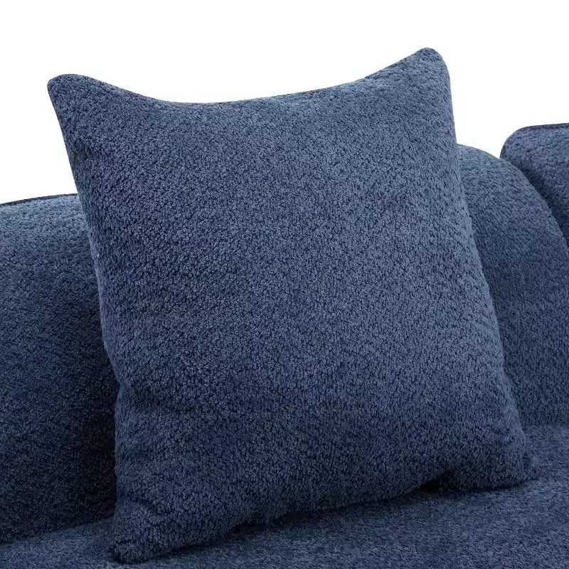 Christopher Knight Home Hailey 126 Modern Boucle Upholstered 5 Seater Curved Sectional Sofa with Pillows