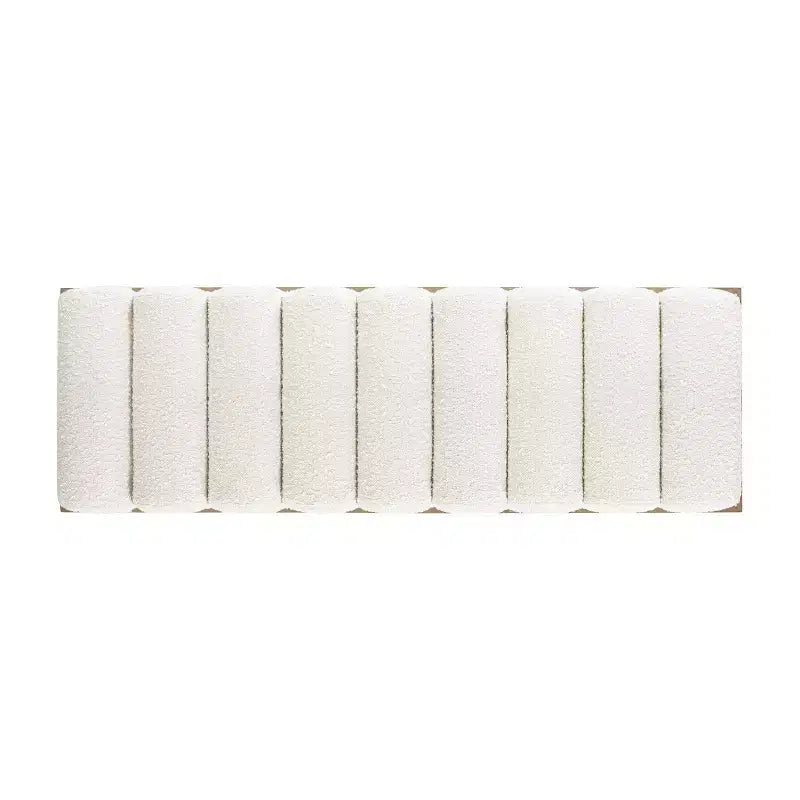 Jennifer Taylor Home Bella 52 Upholstered Modern Accent Bench, Ivory White Boucle