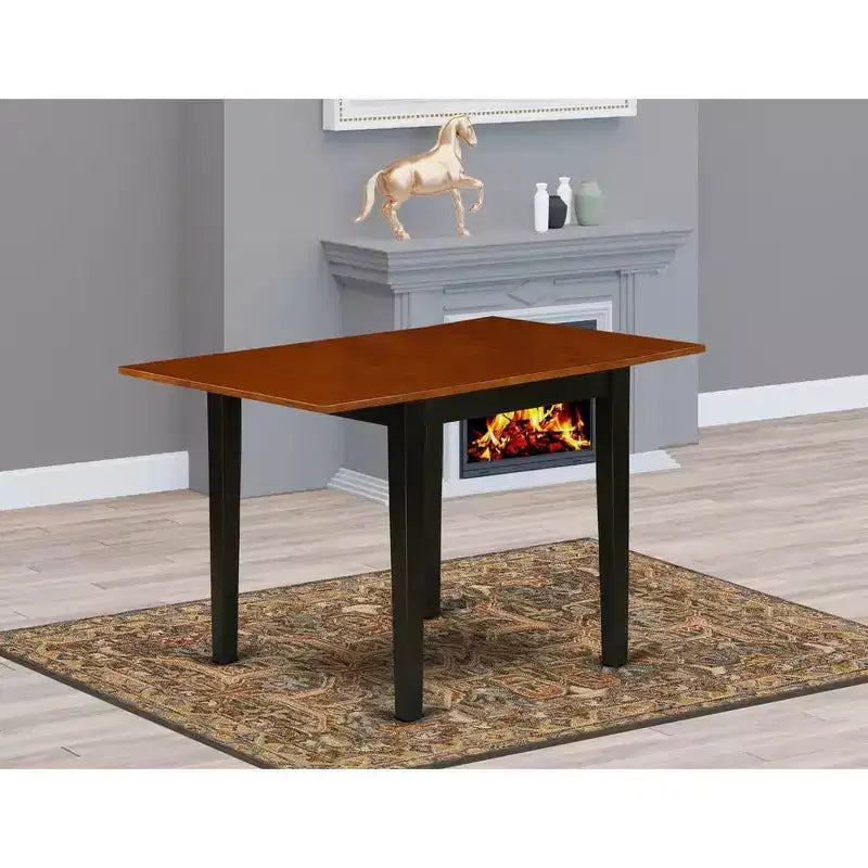 HomeStock Rectangular Table 30X48 With 2 Drop Leaves