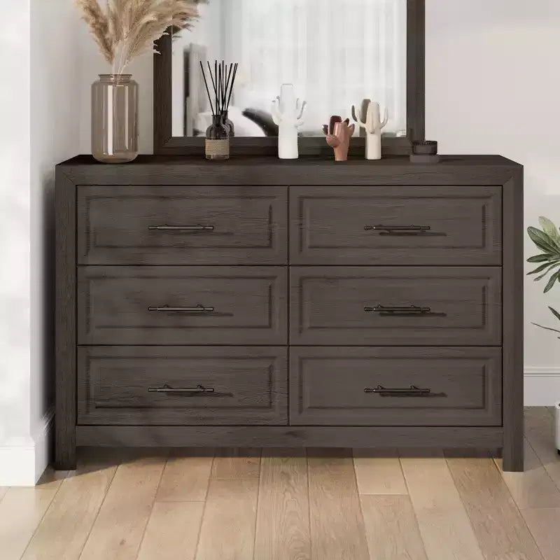 Furniture Bedroom Set 5-Piece Antique Natural Queen Size Wood Bedroom Set - Bed, 2 Chest, Mirror and Nightstand