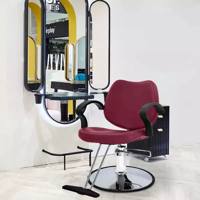 BestMassage Barber Chair Hair Salon Chair with Hydraulic Pump 360 Degrees Swivel