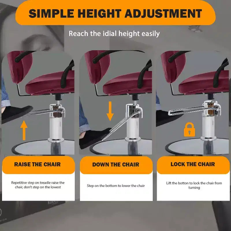 BestMassage Barber Chair Hair Salon Chair with Hydraulic Pump 360 Degrees Swivel