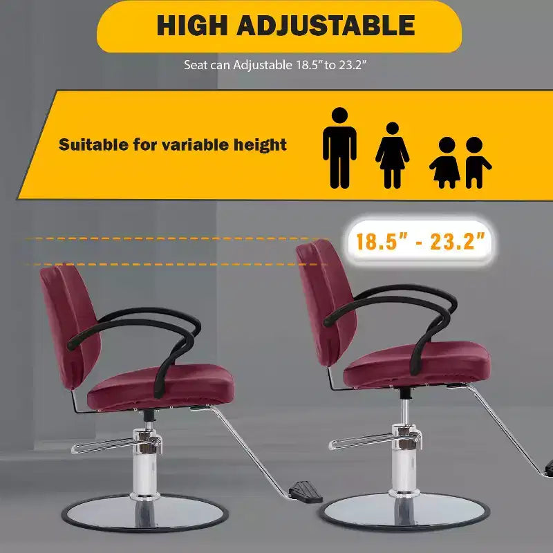 BestMassage Barber Chair Hair Salon Chair with Hydraulic Pump 360 Degrees Swivel