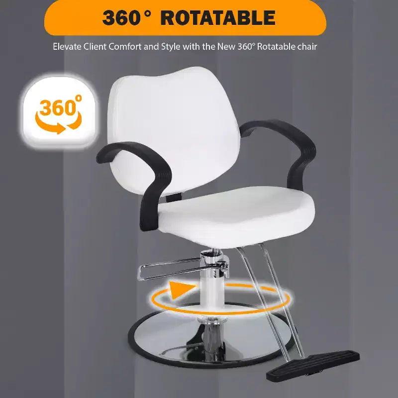 BestMassage Barber Chair Hair Salon Chair with Hydraulic Pump 360 Degrees Swivel