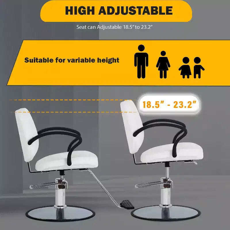 BestMassage Barber Chair Hair Salon Chair with Hydraulic Pump 360 Degrees Swivel