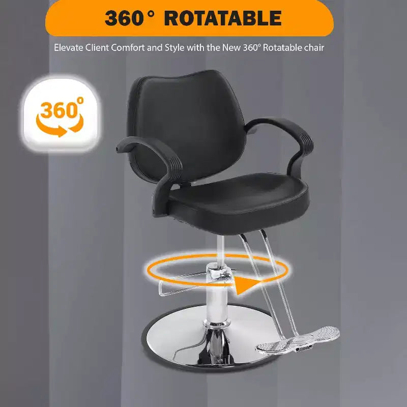 BestMassage Barber Chair Hair Salon Chair with Hydraulic Pump 360 Degrees Swivel