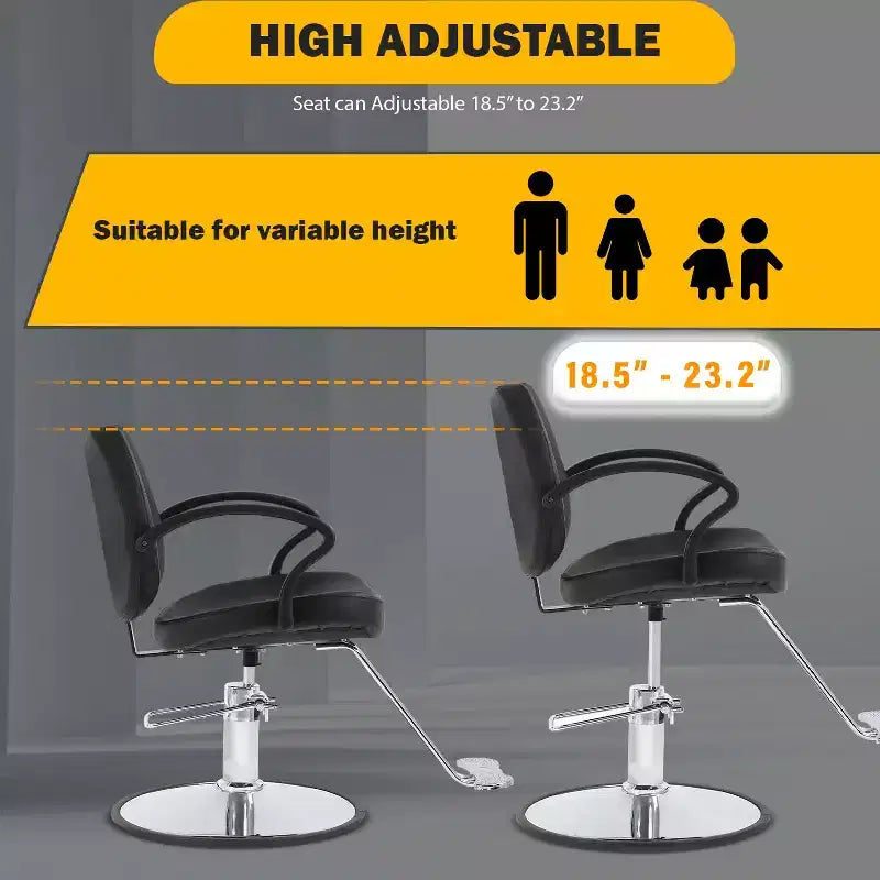 BestMassage Barber Chair Hair Salon Chair with Hydraulic Pump 360 Degrees Swivel