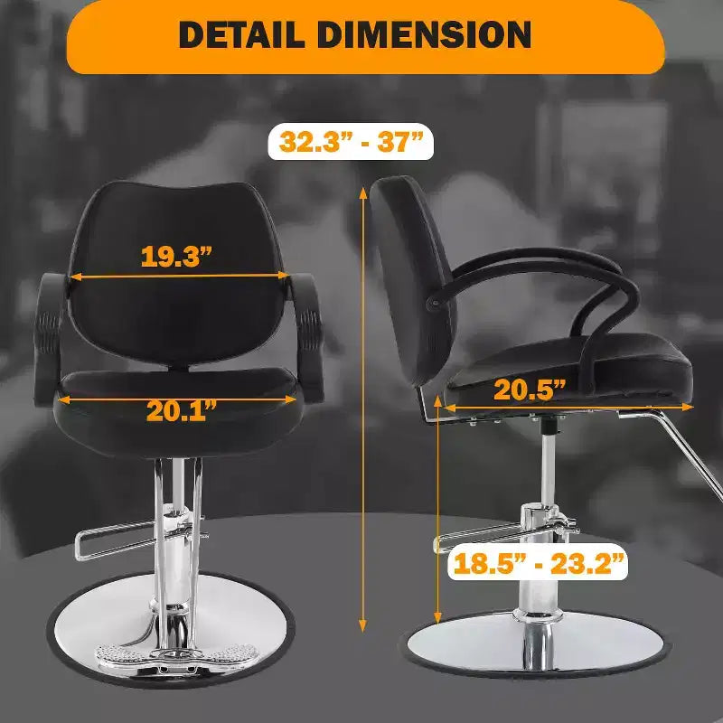 BestMassage Barber Chair Hair Salon Chair with Hydraulic Pump 360 Degrees Swivel