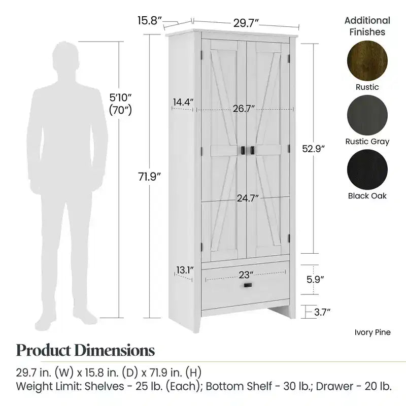 Systembuild Evolution Farmington 30 Wide Storage Cabinet