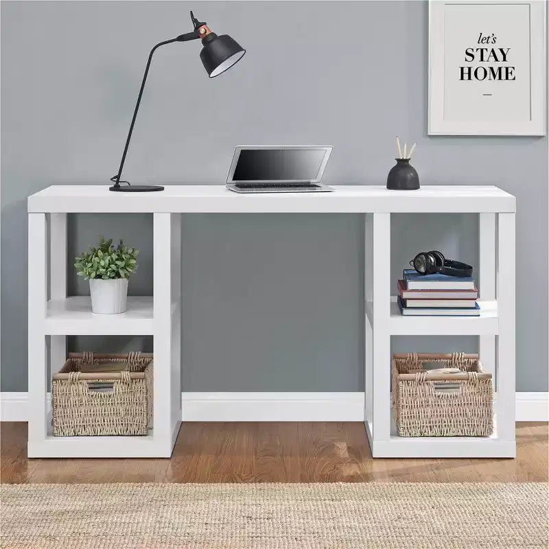 Ameriwood Home Parsons Double Pedestal Computer Desk