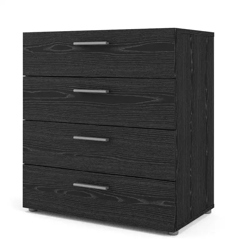 Tvilum,Austin 4 Drawer Chest, Black Woodgrain