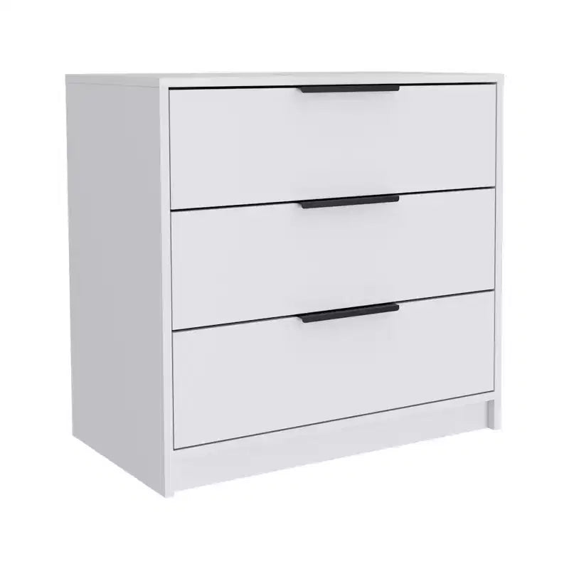 HomeRoots 28 White Three Drawer Dresser