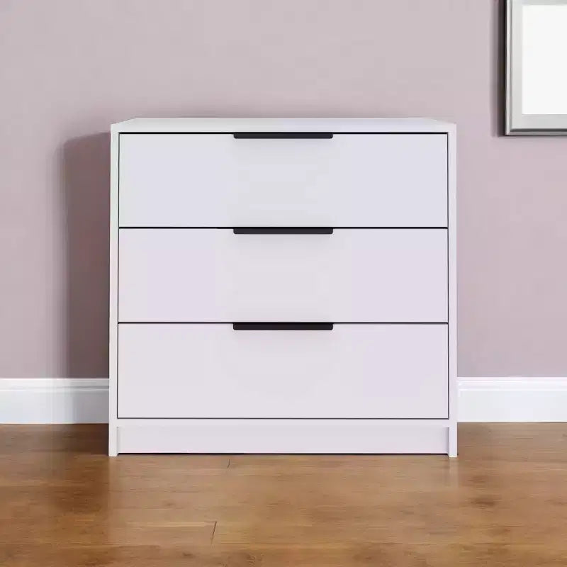 HomeRoots 28 White Three Drawer Dresser