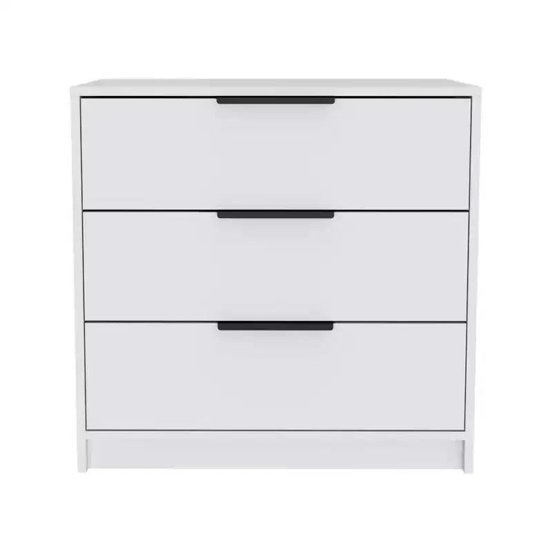 HomeRoots 28 White Three Drawer Dresser