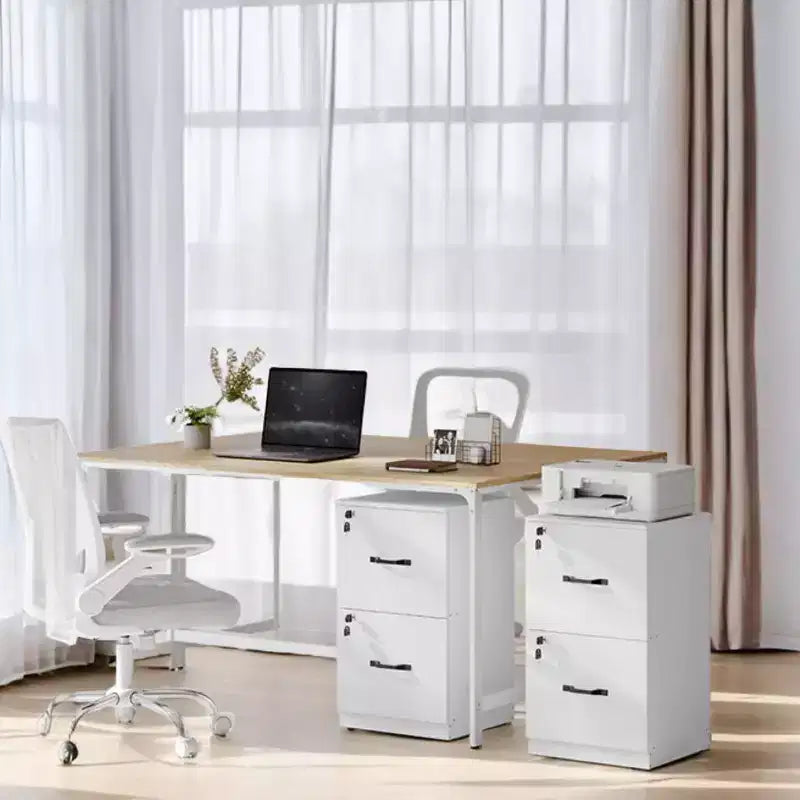 2-Drawer Vertical File Cabinet with 2 Lockable Drawers, Adjustable Hanging Rail, Filing Cabinet, Printer Stand