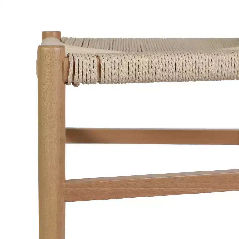 Merrick Lane Stack Dining Chair with Y-Back Style Design, Solid Wood Frame, Woven Kraft Paper Rope Seat