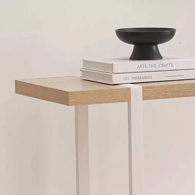 Kings Brand Furniture Console Table with Shelves - Modern Metal Wood Sofa Table for Living Room, Entryway, Hallway, Foyer