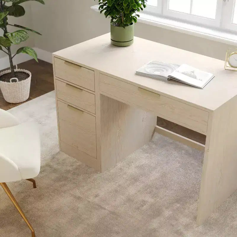 Martha Stewart Kayden Home Office Modular Single-Drawer Desk with 3 Drawer File Cabinet