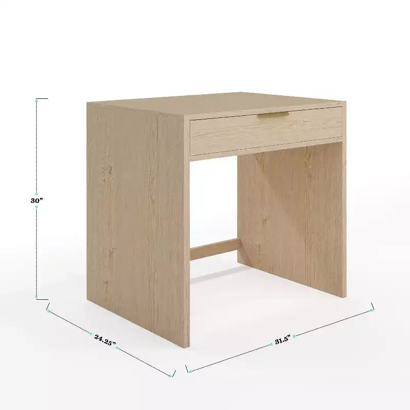 Martha Stewart Kayden Home Office Modular Single-Drawer Desk with 3 Drawer File Cabinet
