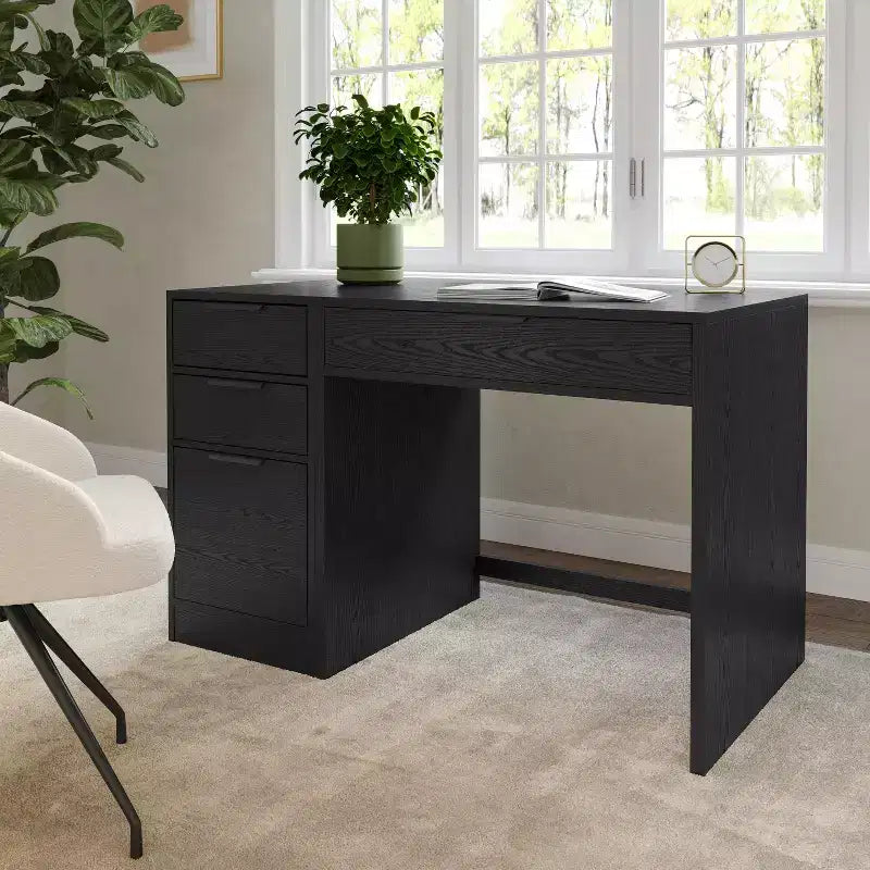 Martha Stewart Kayden Home Office Modular Single-Drawer Desk with 3 Drawer File Cabinet