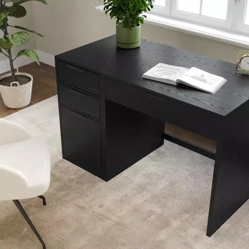 Martha Stewart Kayden Home Office Modular Single-Drawer Desk with 3 Drawer File Cabinet