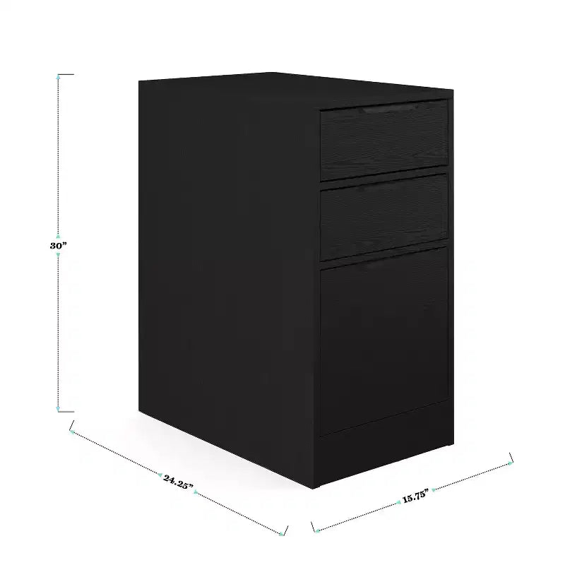 Martha Stewart Kayden Home Office Modular Single-Drawer Desk with 3 Drawer File Cabinet