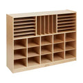 ECR4Kids Multi-Section Mobile Tray Cabinet with Cubby Storage Compartments, Kids Furniture