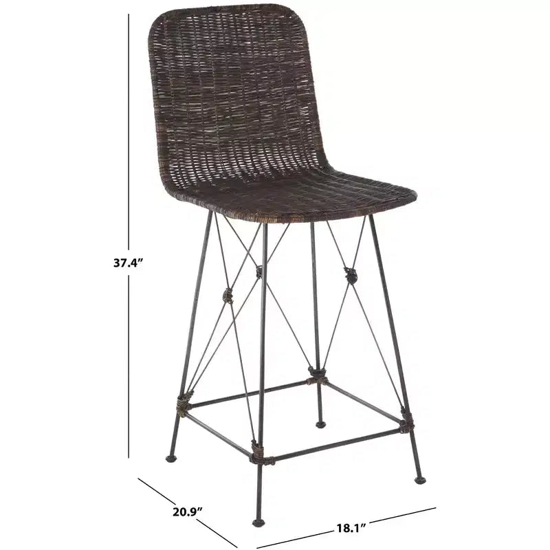 Minerva Weaved Counter Stool (Set Of 2) - BST6505 - Safavieh