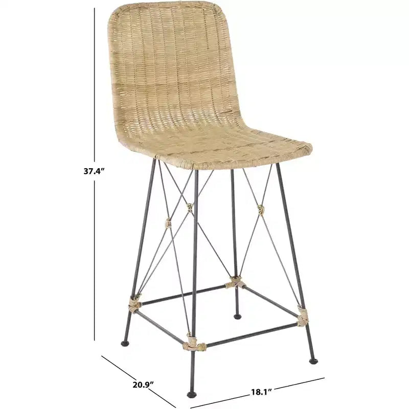 Minerva Weaved Counter Stool (Set Of 2) - BST6505 - Safavieh