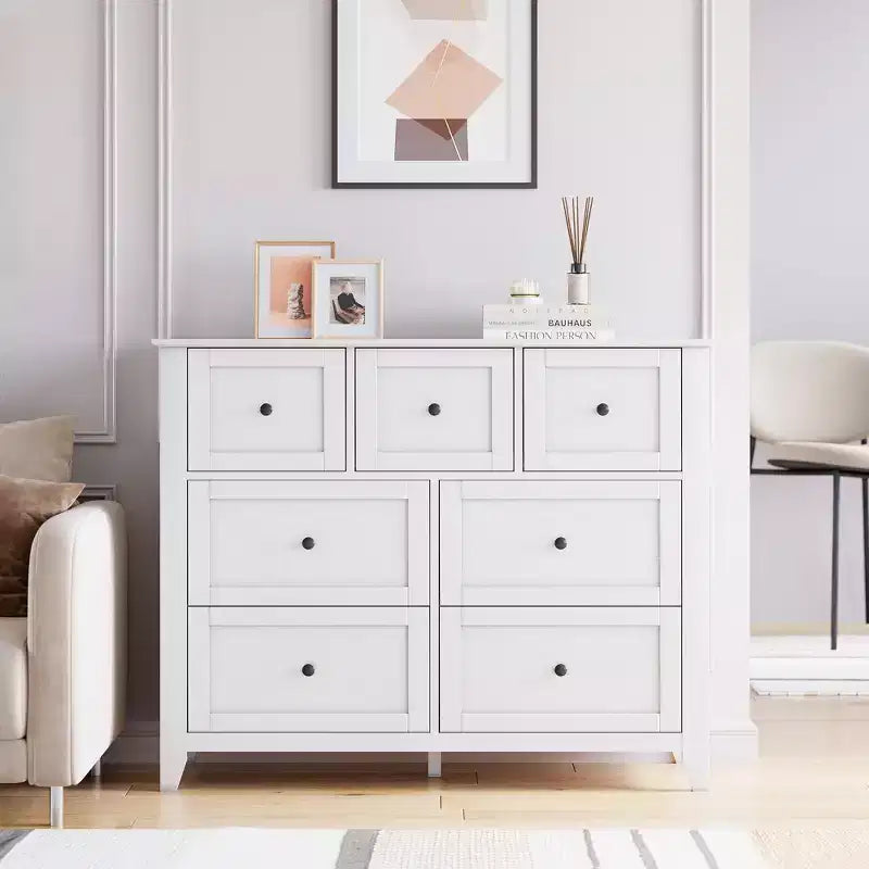 Commode de chambre en bois de style ferme, commode de rangement pour vêtements