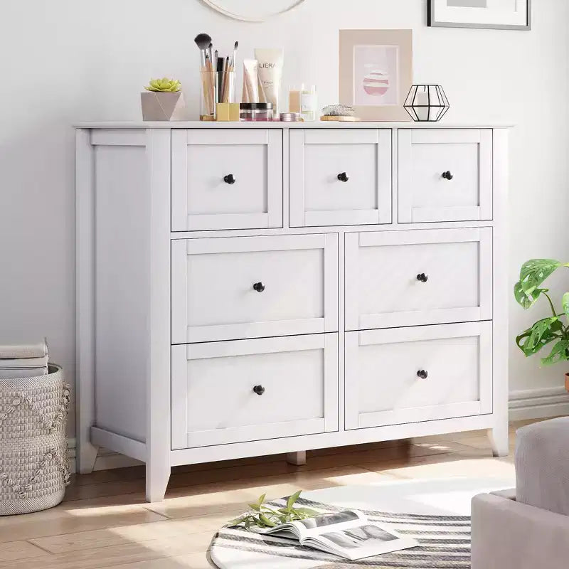 Commode de chambre en bois de style ferme, commode de rangement pour vêtements