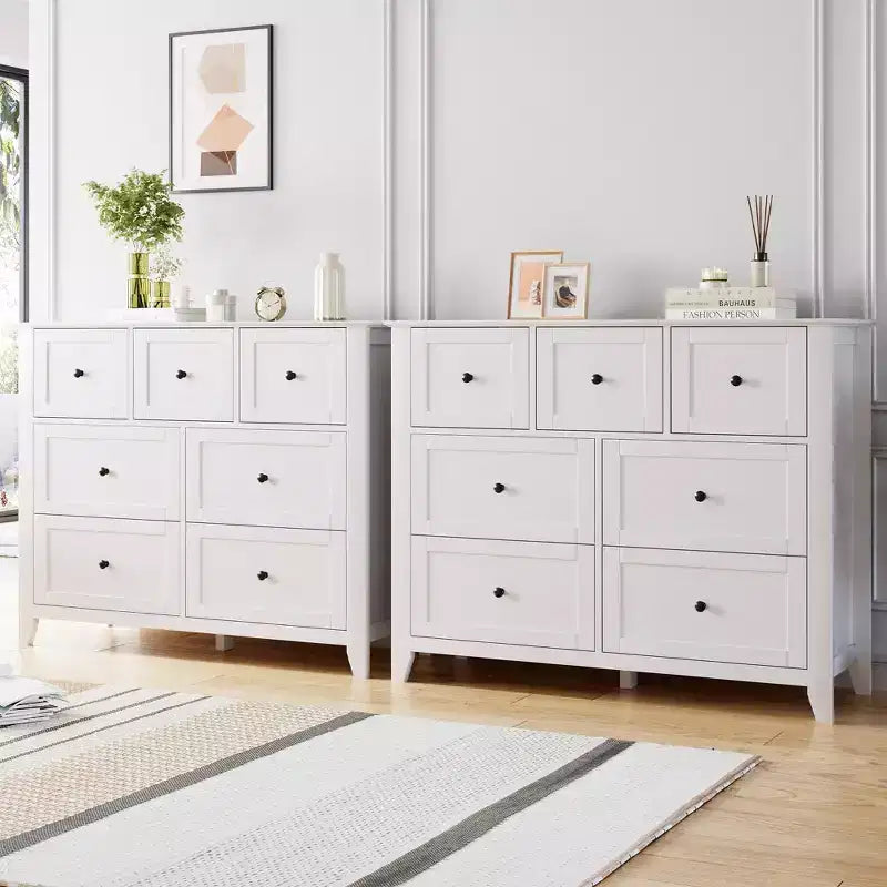 Commode de chambre en bois de style ferme, commode de rangement pour vêtements