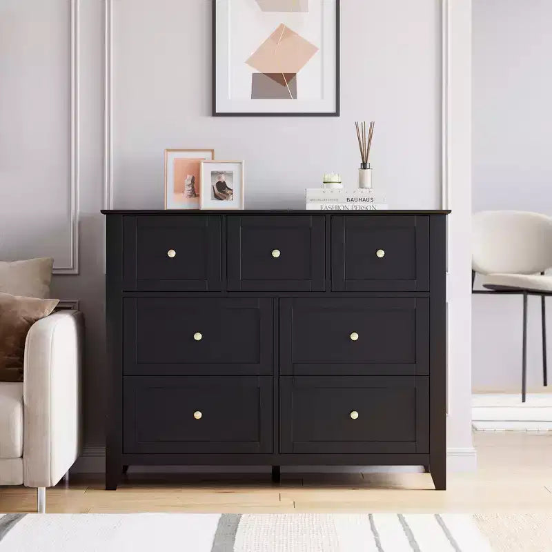 Commode de chambre en bois de style ferme, commode de rangement pour vêtements