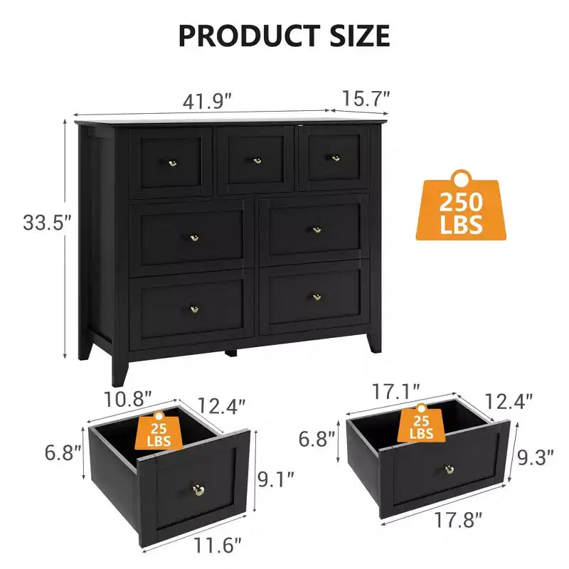 Commode de chambre en bois de style ferme, commode de rangement pour vêtements