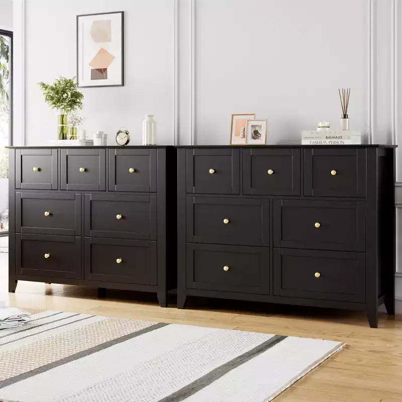 Commode de chambre en bois de style ferme, commode de rangement pour vêtements