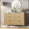 Dresser for Bedroom, 6 Drawer Dresser, Modern Chest of Drawers, Wood Drawer Organizer for Bedroom, Living Room, Hallway, Entryway