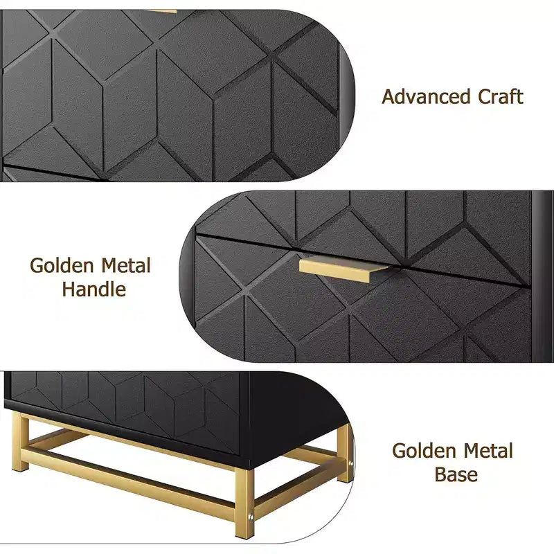 Drawer Storage Cabinet, Dresser for Bedroom, 53.5 Dresser Organizer with Metal Handle and Legs