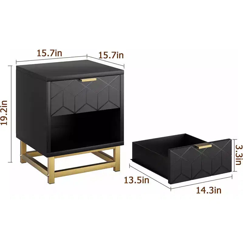 Drawer Storage Cabinet, Dresser for Bedroom, 53.5 Dresser Organizer with Metal Handle and Legs