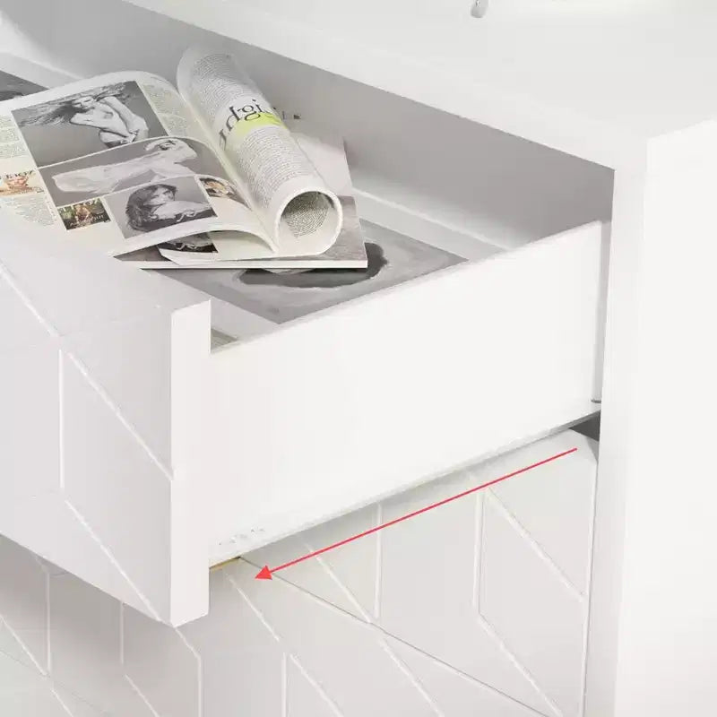 Drawer Storage Cabinet, Dresser for Bedroom, 53.5 Dresser Organizer with Metal Handle and Legs