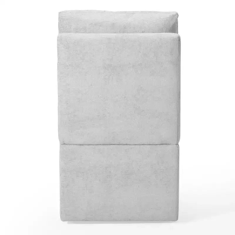 Chaises de salle à manger sans accoudoirs modernes rembourrées en chenille avec roulettes
