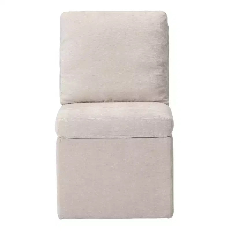 Chaises de salle à manger sans accoudoirs modernes rembourrées en chenille avec roulettes