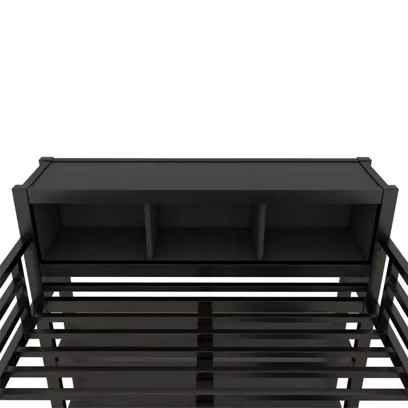 Okak Full/Queen Size Loft Bed with Wardrobe & L-Shaped Desk,Heavy Duty Metal Bunk Beds with Storage,High Loft Beds for Teens & Adults