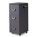 Karl Home Salon Trolley Cart with Wheels, 3 Drawers, Side Tool Holders