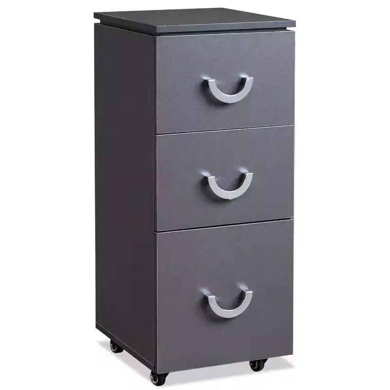 Karl Home Salon Trolley Cart with Wheels, 3 Drawers, Side Tool Holders