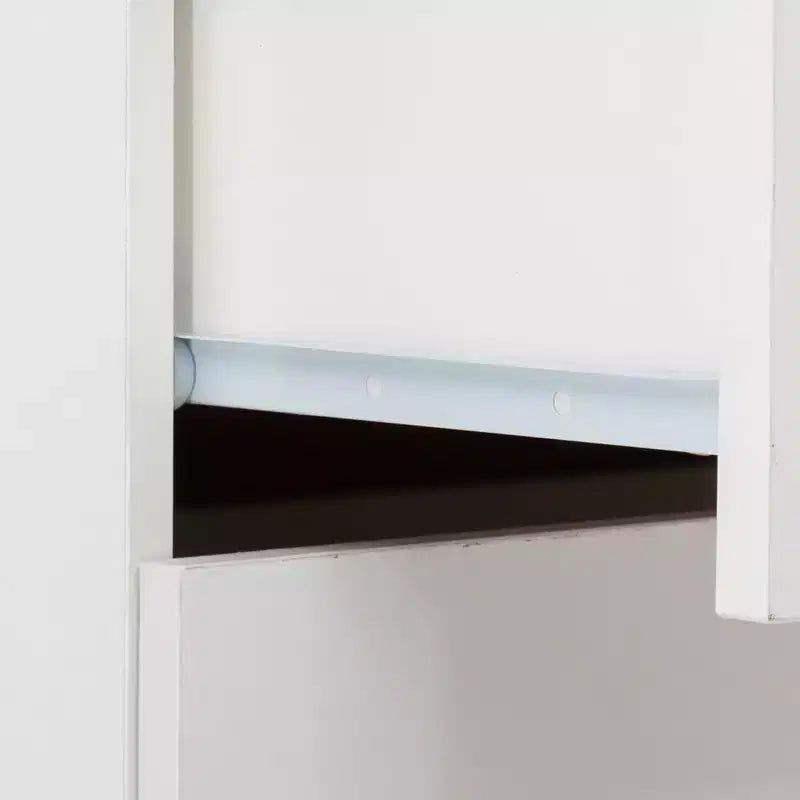 Karl Home 4-Drawer White Particle Board 25.98in. W Chest of Drawer