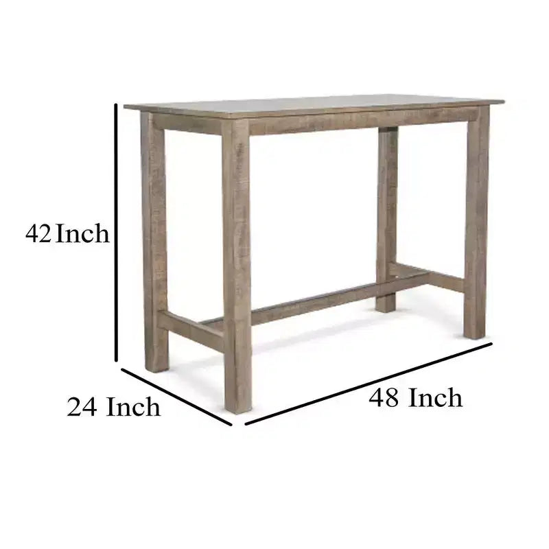 Royal Hampton Bar Height Dining Table | 48 Rectangular Top | Mahogany Wood