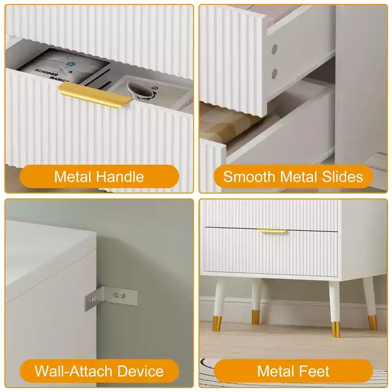 Commode à 4 tiroirs pour chambre à coucher, commode moderne avec tiroirs